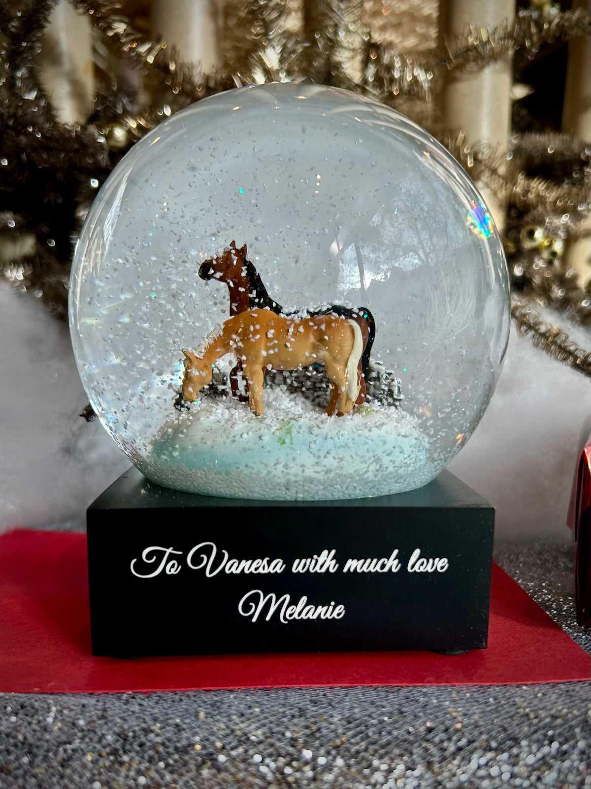 Horses Snow Globe