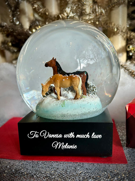 Horses Snow Globe