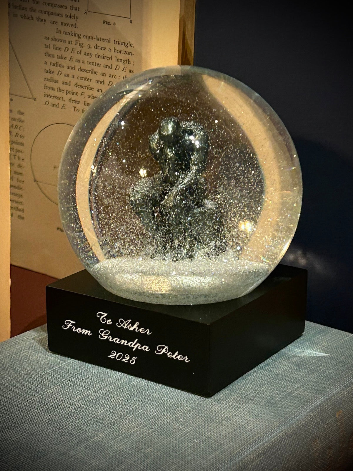 Rodin's The Thinker Snow Globe