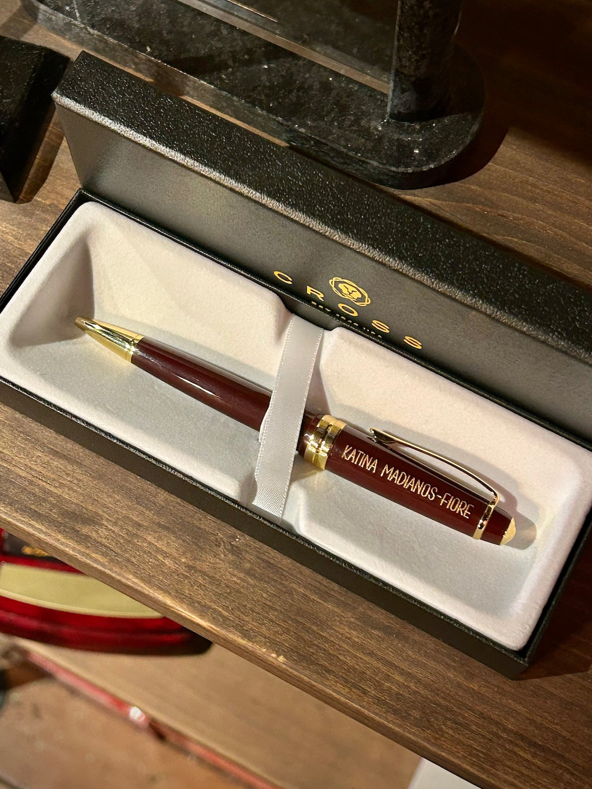 Cross Bailey Light™ Polished Burgundy Resin and Gold Tone Ballpoint Pen