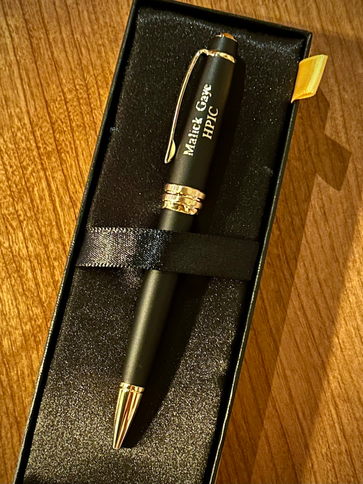 Cross Bailey Matte Black Lacquer with 23KT Gold PVD Ballpoint Pen
