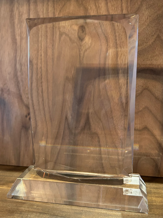 Crystal Faceted Rectangle Award