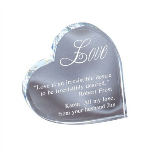 Crystal Standing Heart