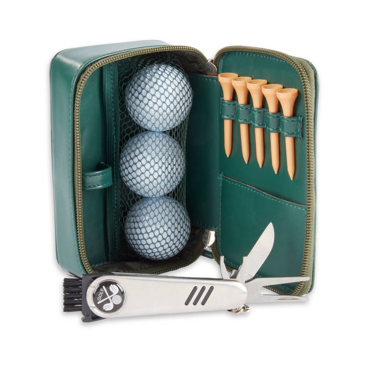 Green Leather Putter Golf Set