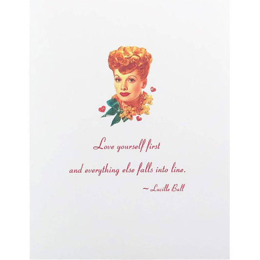 Lucille Ball Love Yourself Quote Card