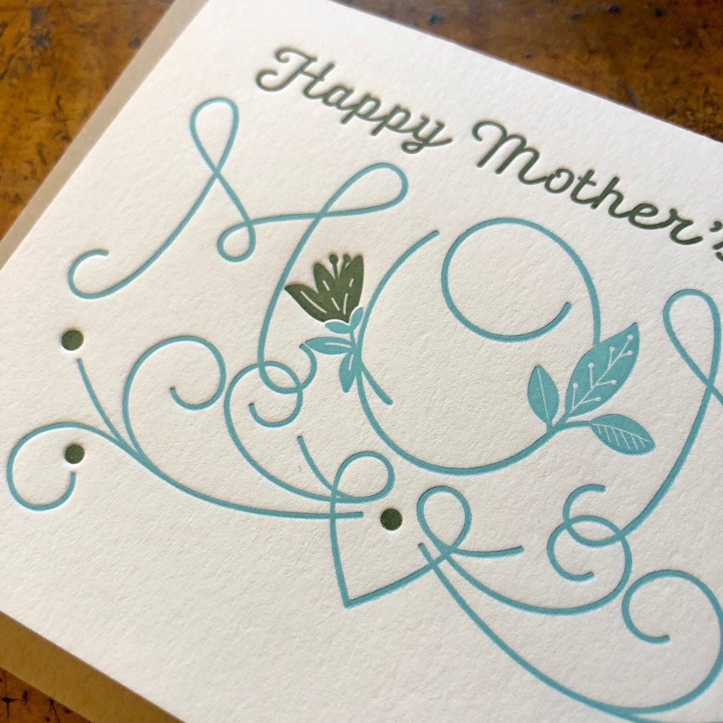 Happy Mother's Day Mom Letterpress Card