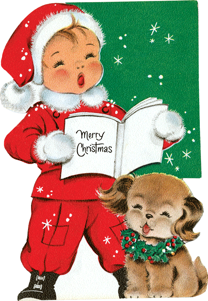 Christmas Cheer Retro Christmas Greeting Card Packet