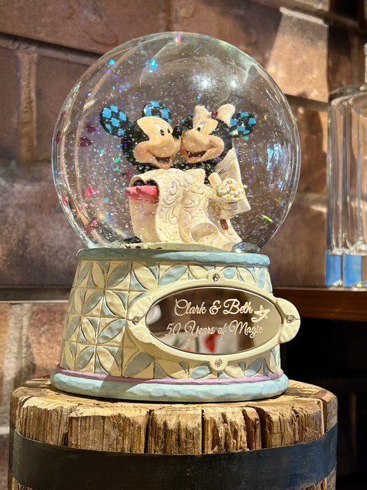 Disney Traditions Mickey and Minnie Mouse Wedding Water Globe
