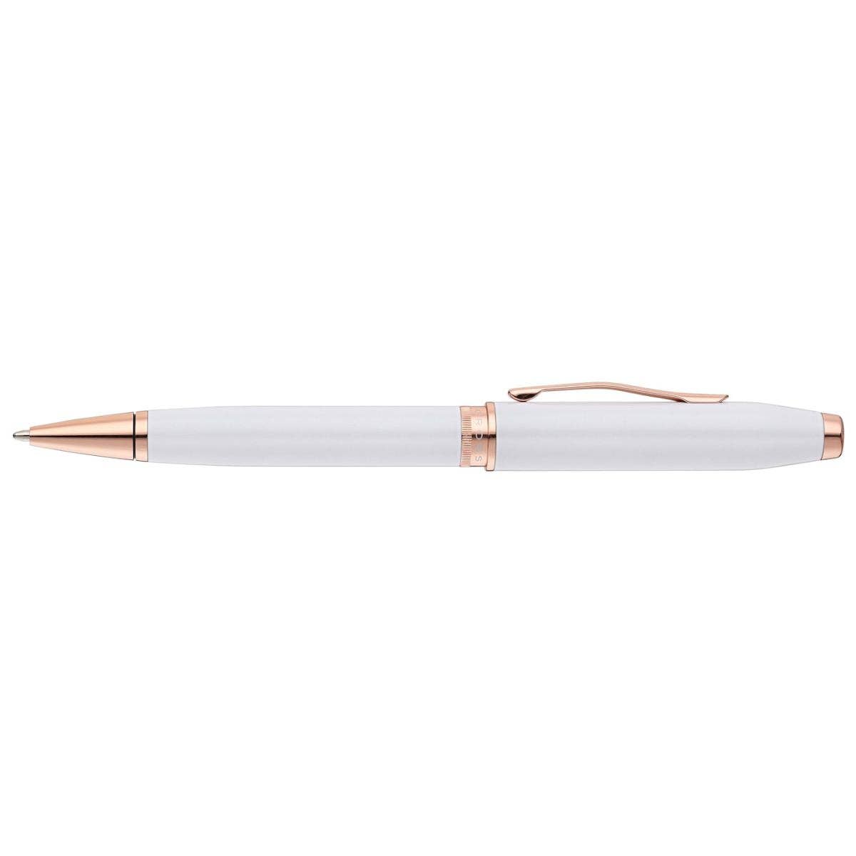 Cross Foundry Pearl White Lacquer with Rose Gold Appointments Ballpoint Pen