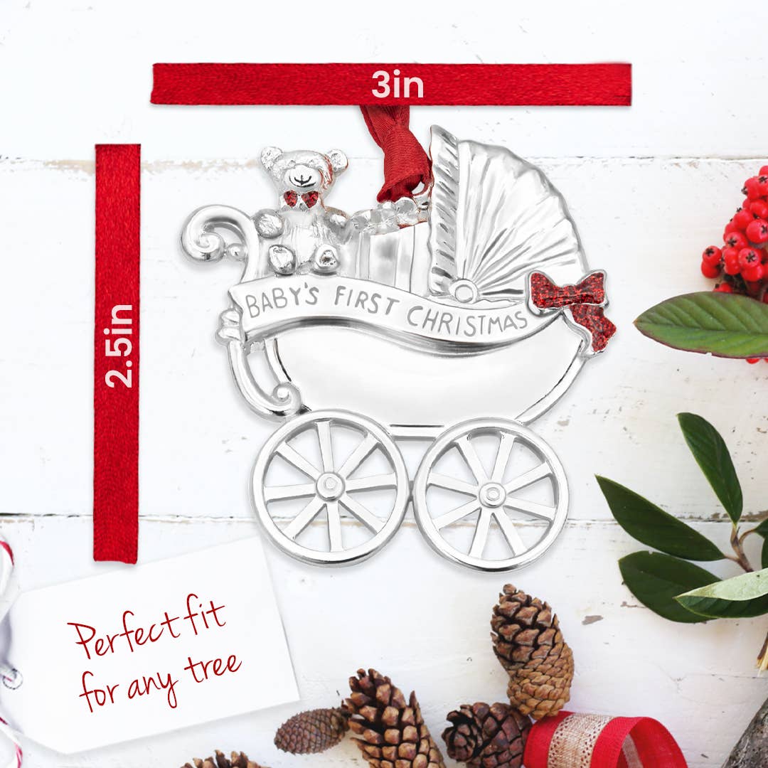 Baby's First Christmas Carriage Ornament