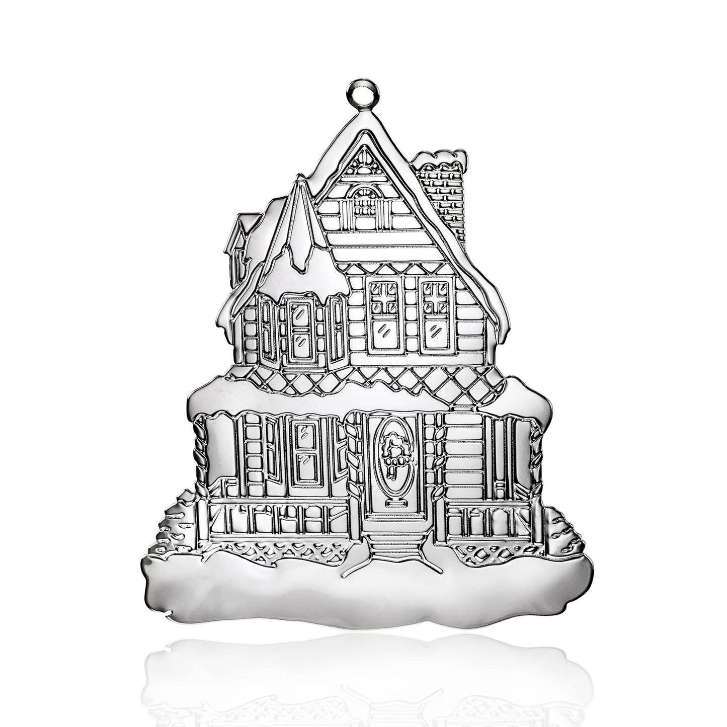 Victorian Home Silver Metal Ornament
