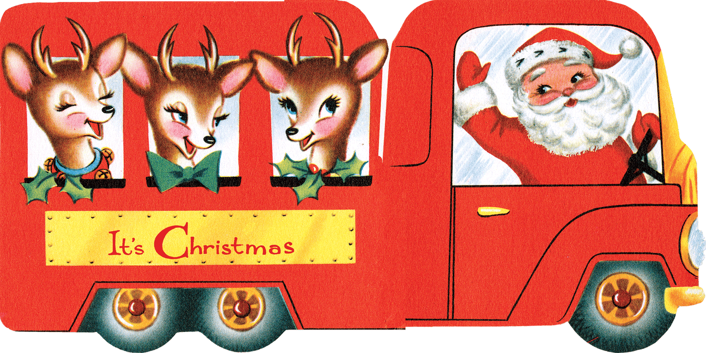 Christmas Cheer Retro Christmas Greeting Card Packet