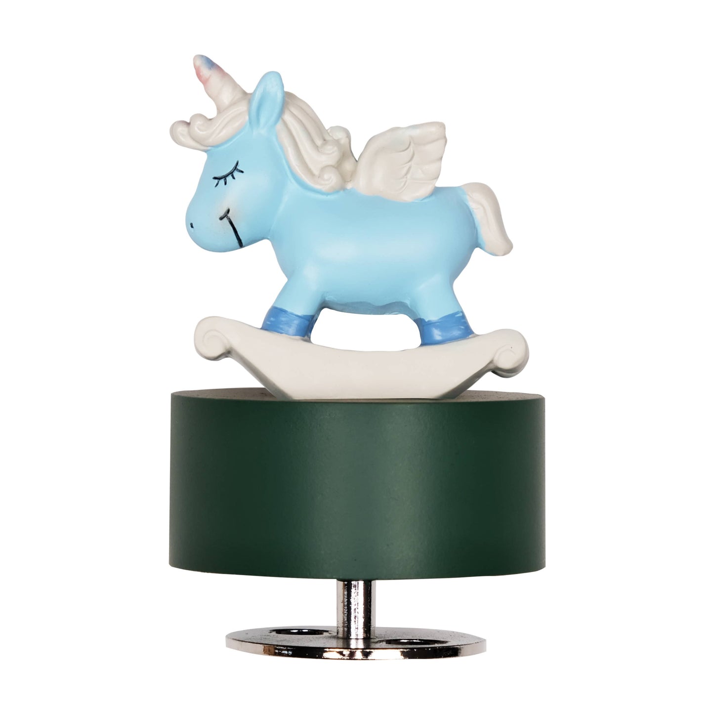 Handcrafted Wind-Up Wooden BlueUnicorn Music Box