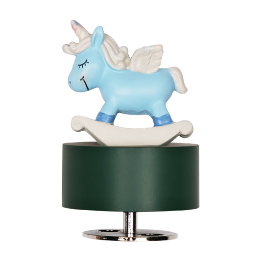 Handcrafted Wind-Up Wooden BlueUnicorn Music Box