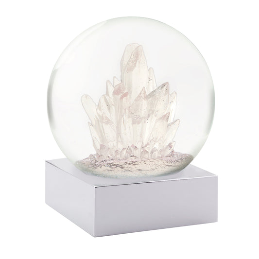 Rose Quartz Crystal Formation Snow Globe