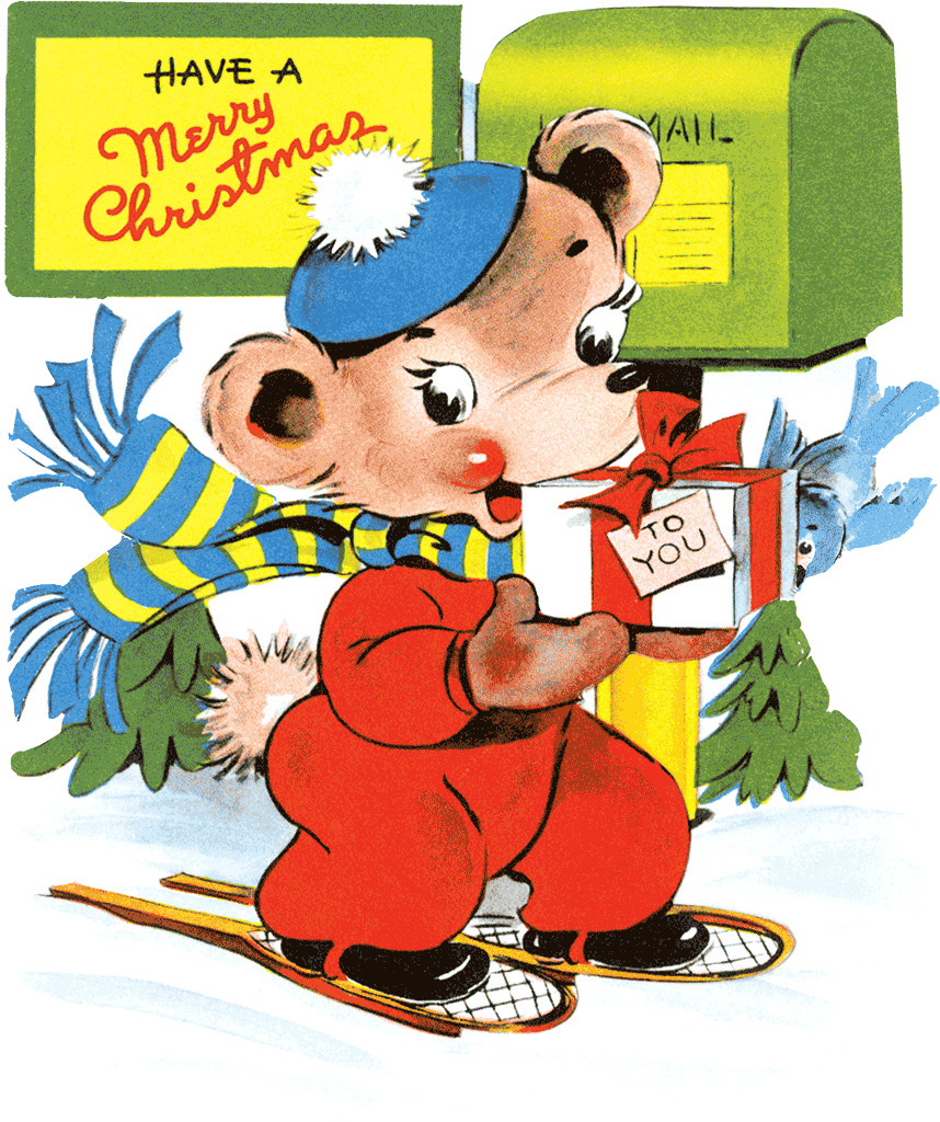 Merry Christmas Retro Christmas Greeting Card Packet