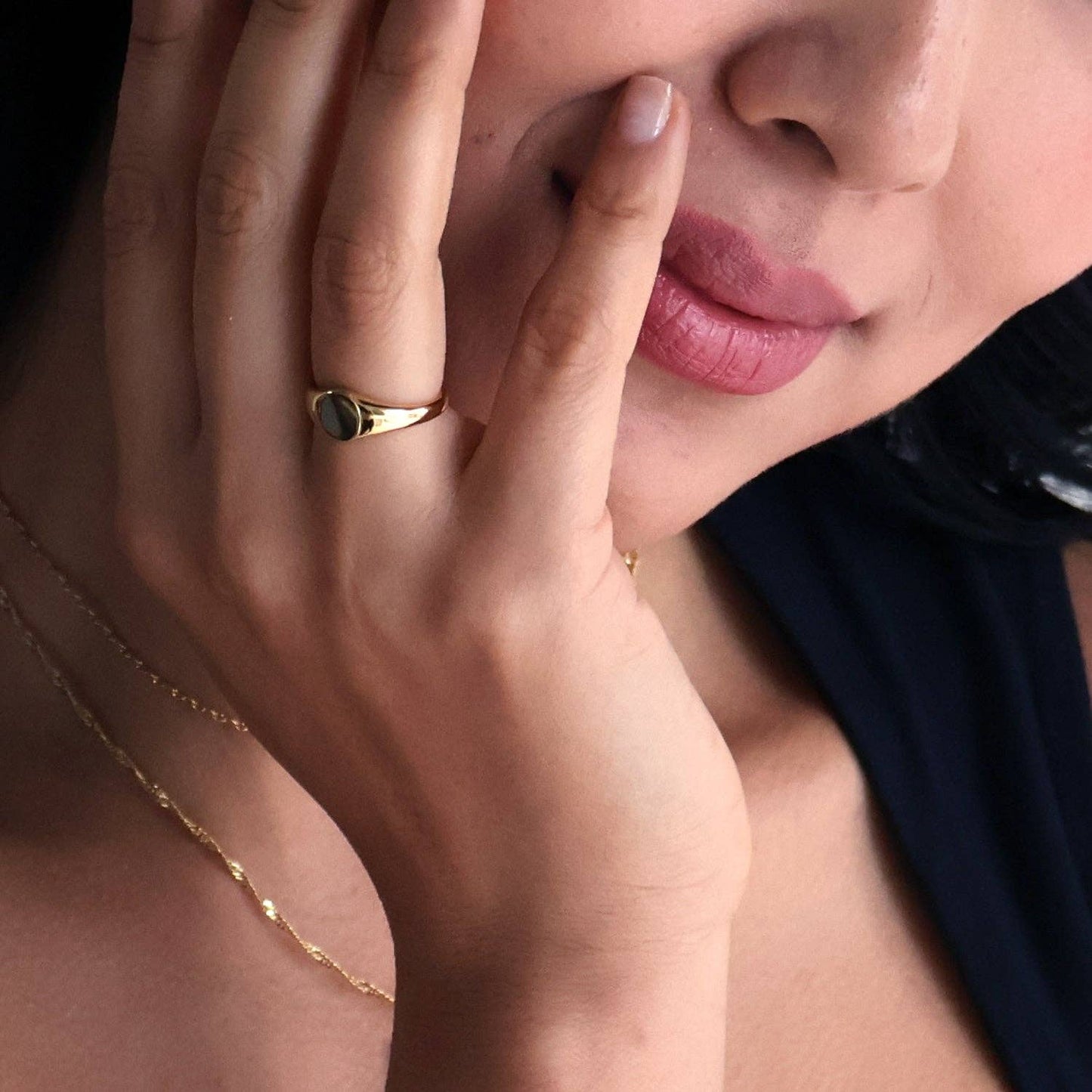 18kt Gold Plated Signet Ring