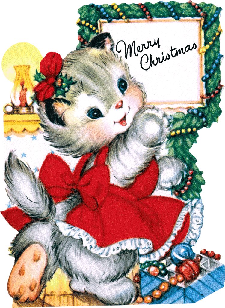 Merry Christmas Retro Christmas Greeting Card Packet