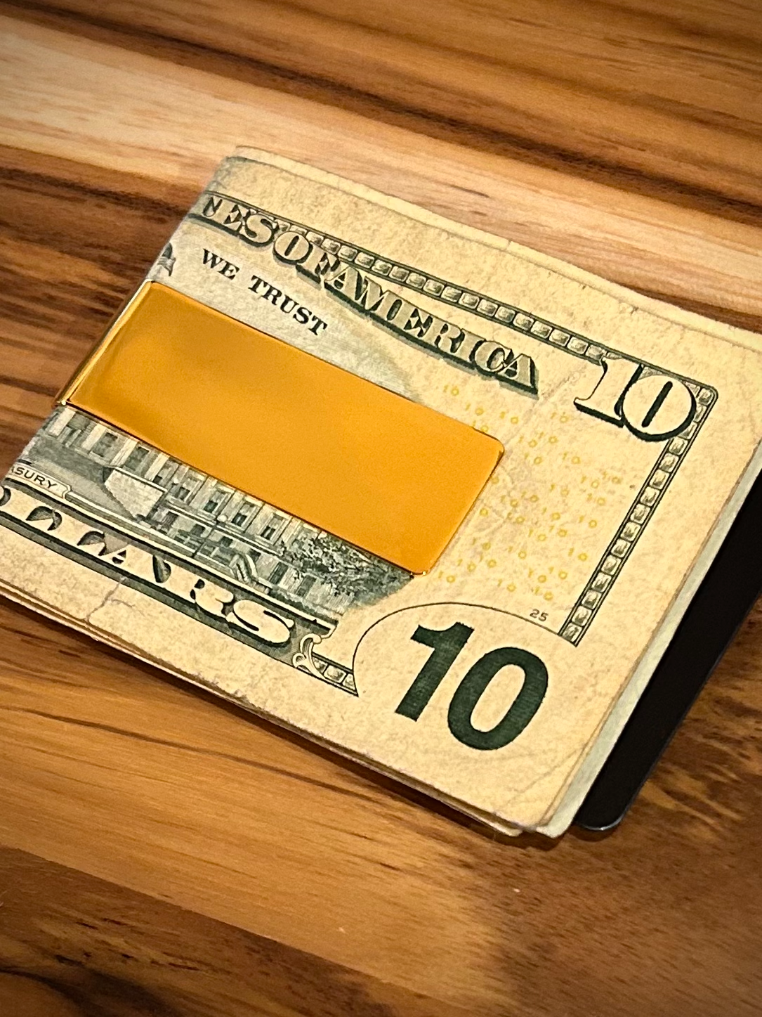 Polished Gold Money Clip