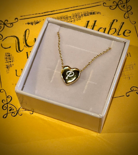 Gold Plated Sterling Silver Girls' Heart Necklace