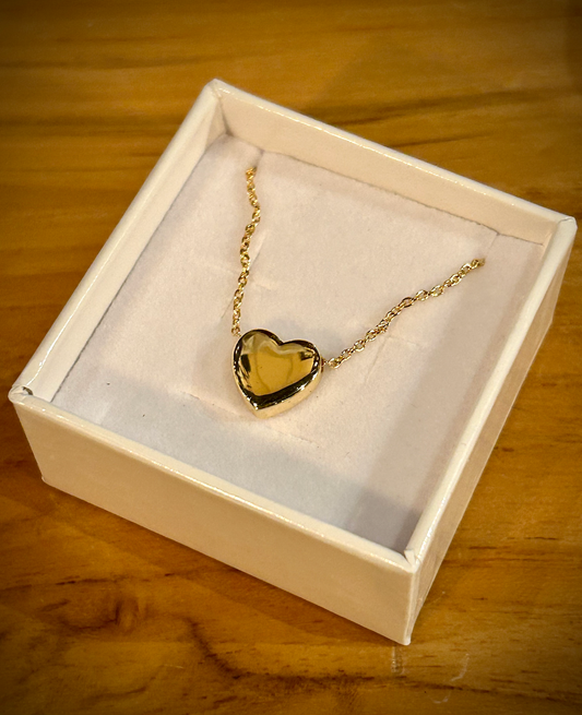 Gold Plated Sterling Silver Girls' Heart Necklace