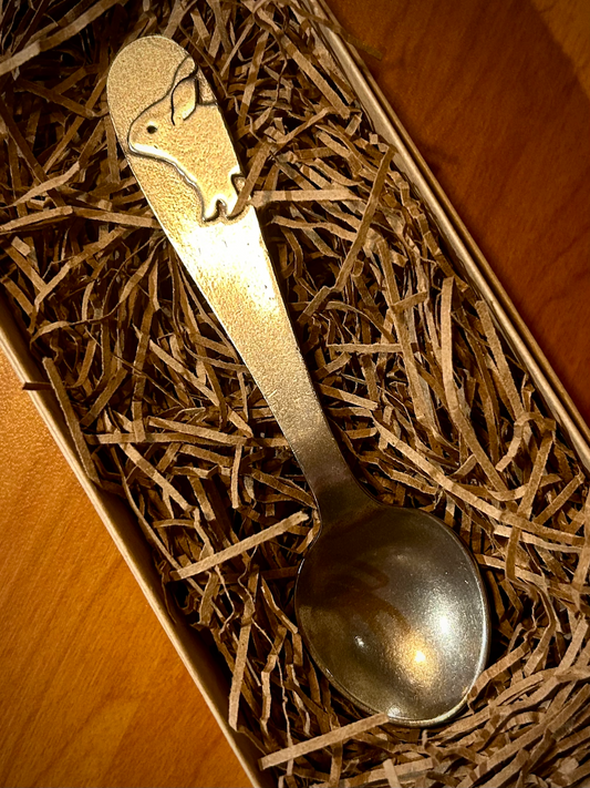 Handmade Pewter Rabbit Baby Spoon