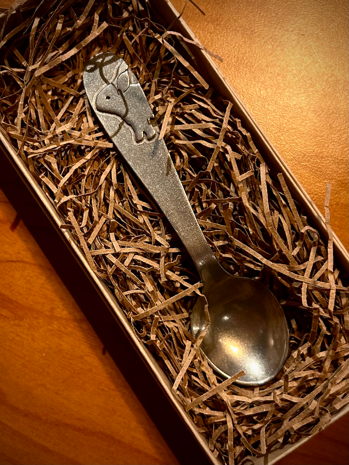 Handmade Pewter Rabbit Baby Spoon