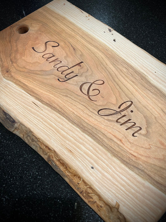 Handmade Live Edge Cherry Wood Cutting Boards (3 Sizes)