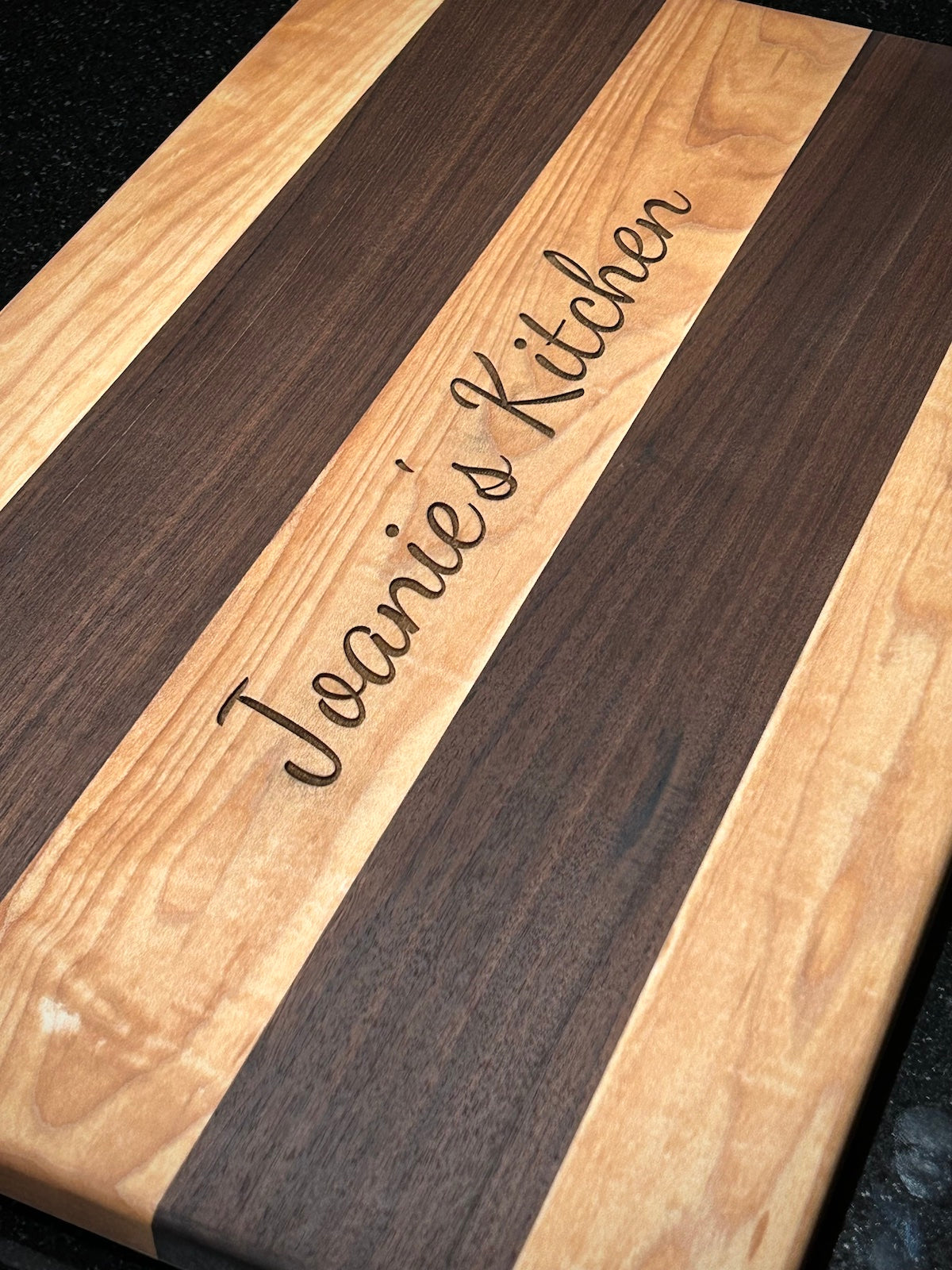 Hard Maple & Black Walnut Handcrafted Cutting Board