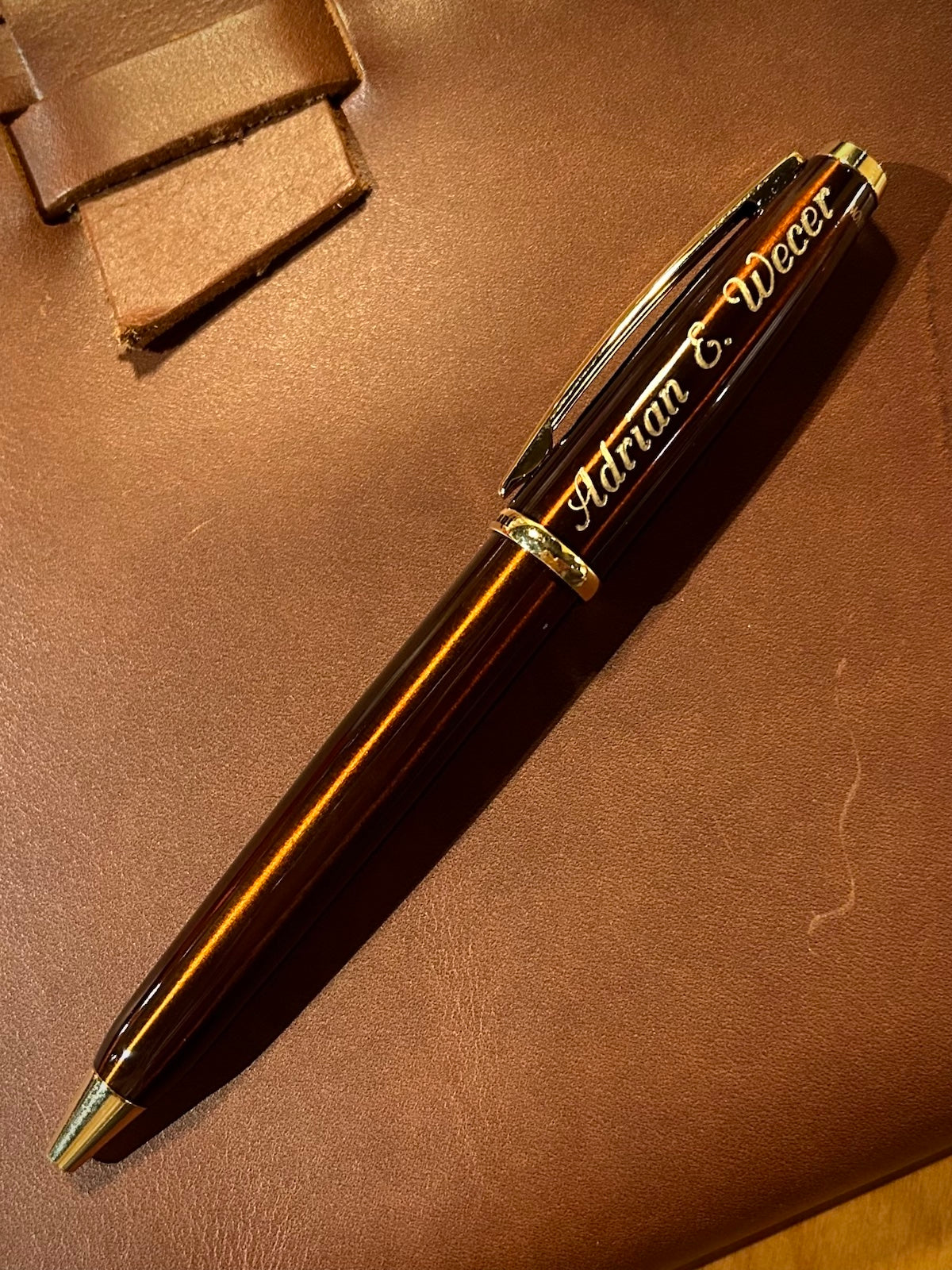 Monteverde USA® Aldo Domani® Brown with Gold Trim Ballpoint Pen