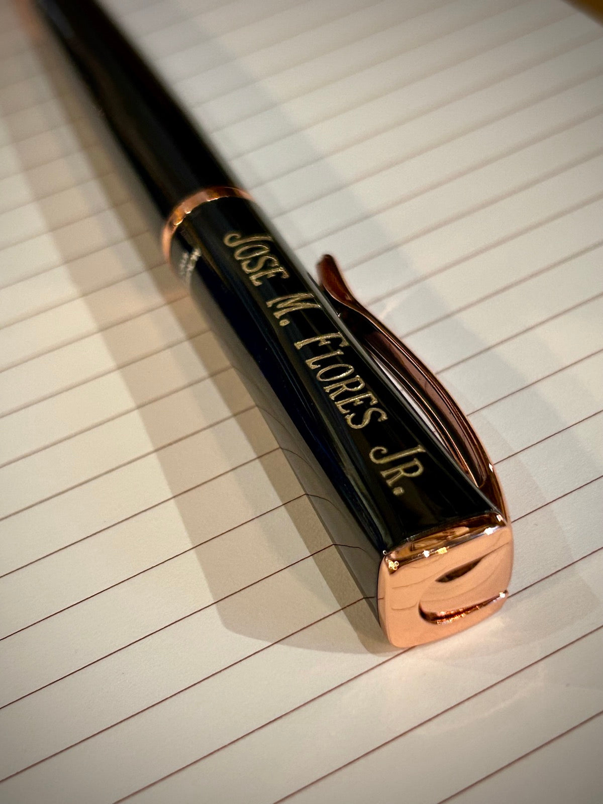 Monteverde USA® Impressa Black with Rose Gold Trim Rollerball Pen