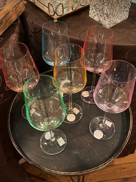 Colored 12oz Wine Glass