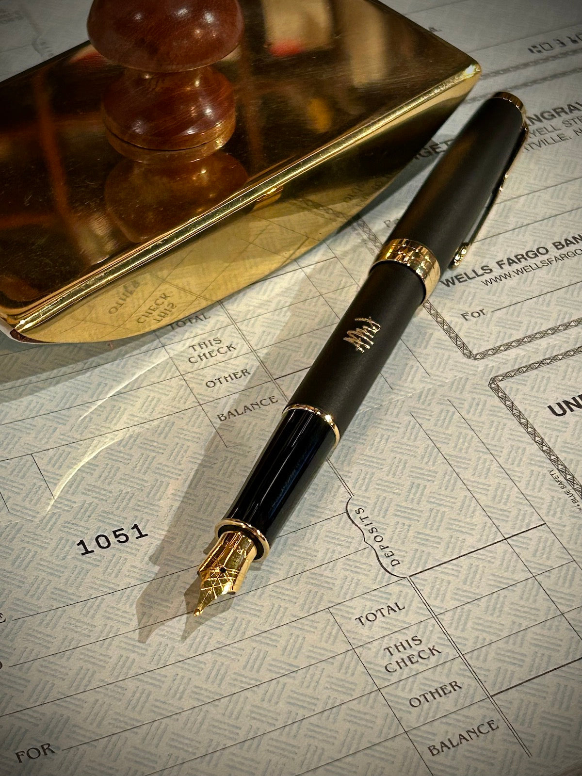Parker Sonnet Matte Black with Gold Trim Fountain Pen
