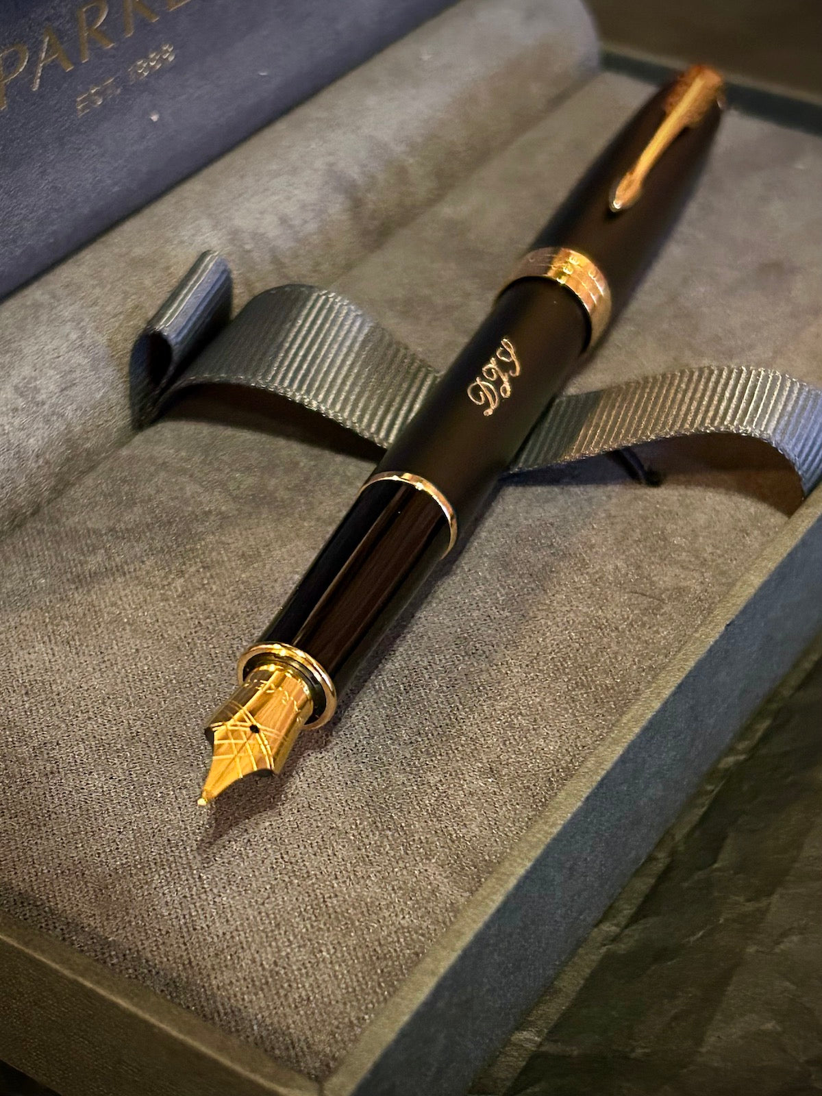 Parker Sonnet Matte Black with Gold Trim Fountain Pen