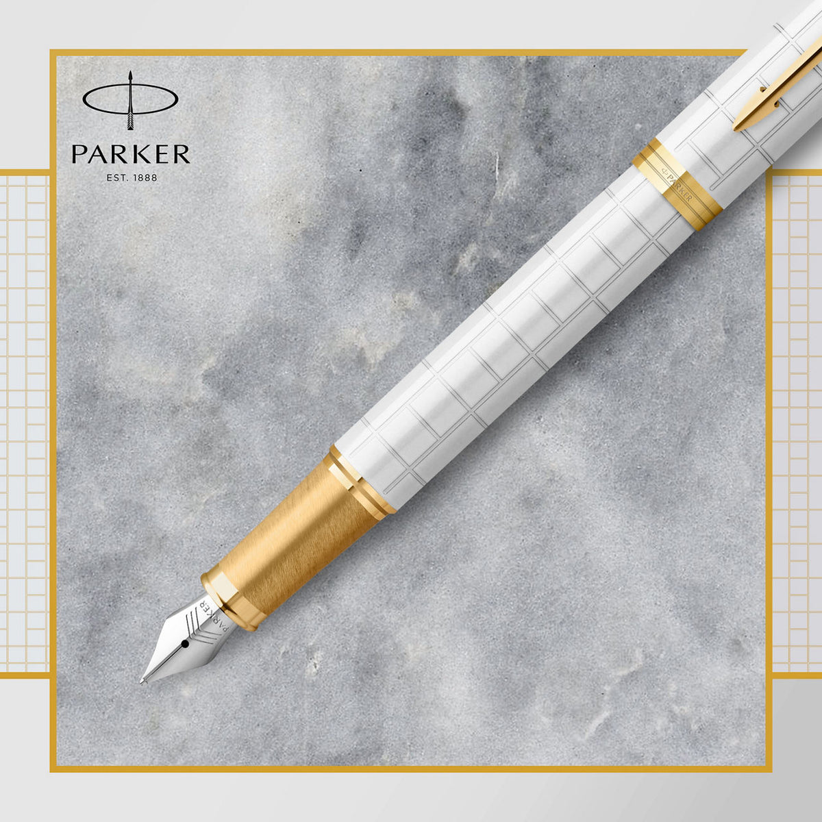 Parker IM Premium Pearl with Gold Trim Fine Nib Fountain Pen