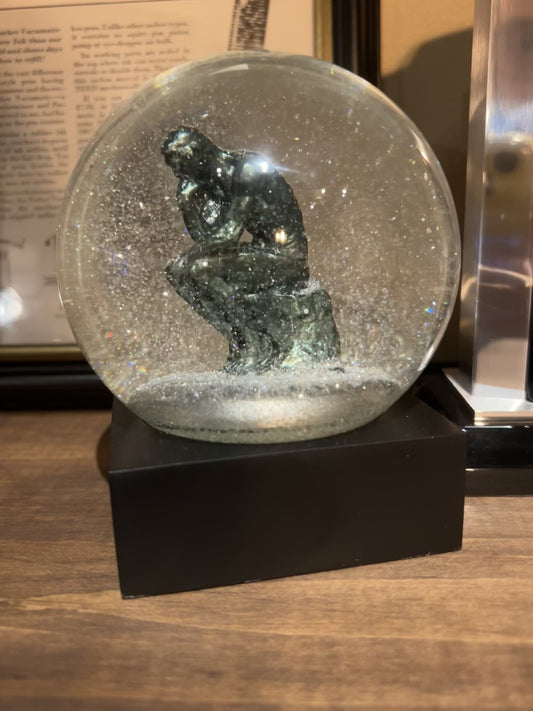 Rodin's The Thinker Snow Globe