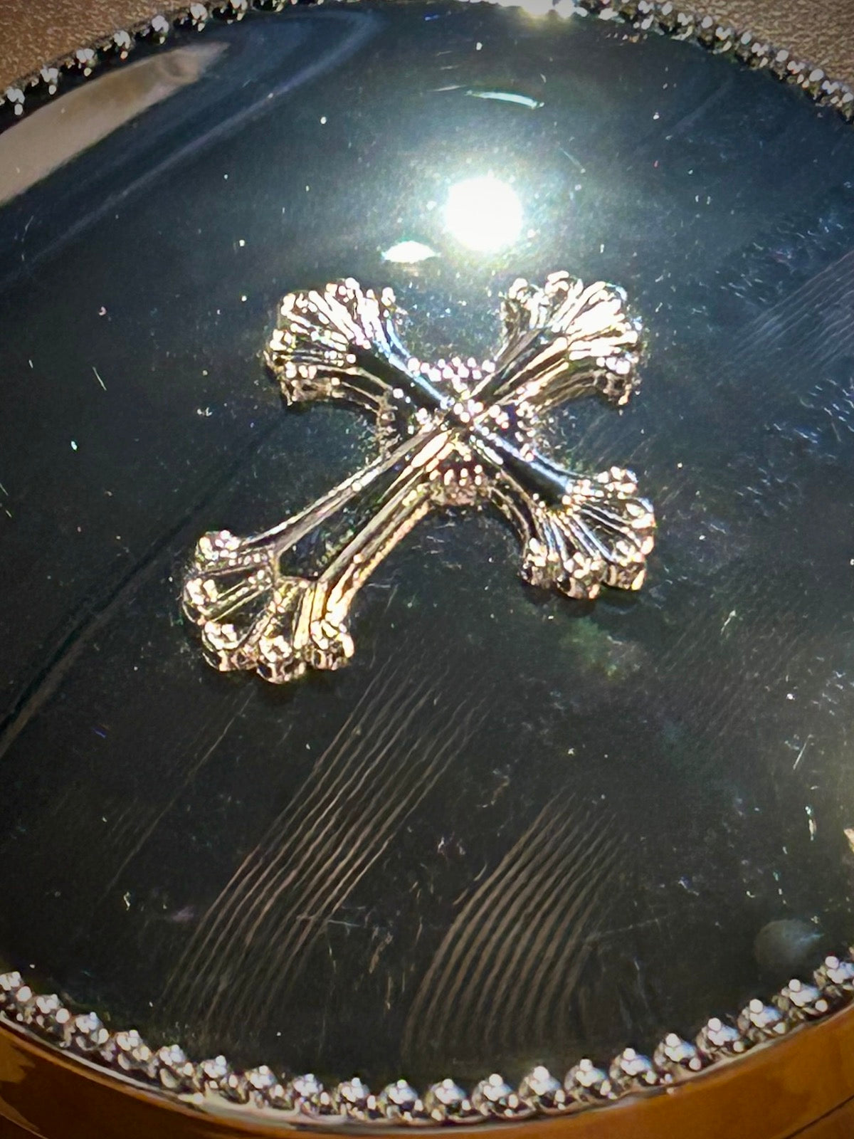 Reed & Barton Abbey Cross Silverplate Keepsake Box