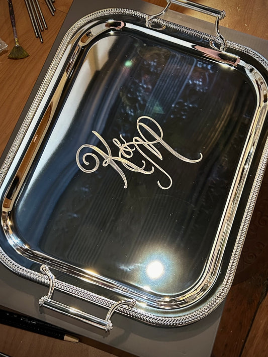 Reed & Barton Silverplate Serving Tray with Handles