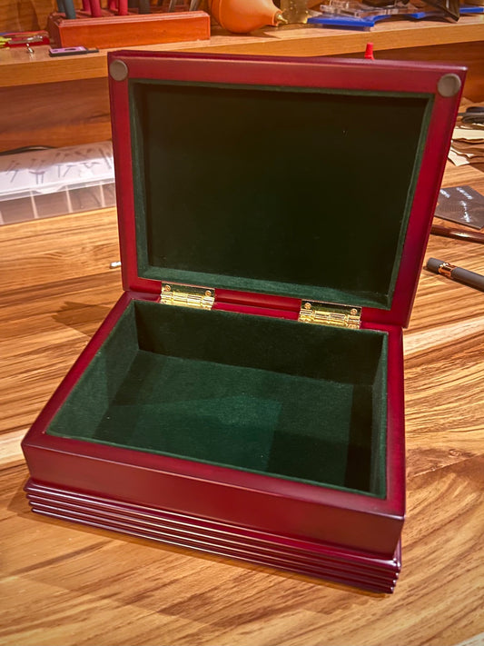 Rosewood Hinged Jewelry & Keepsake Storage Box
