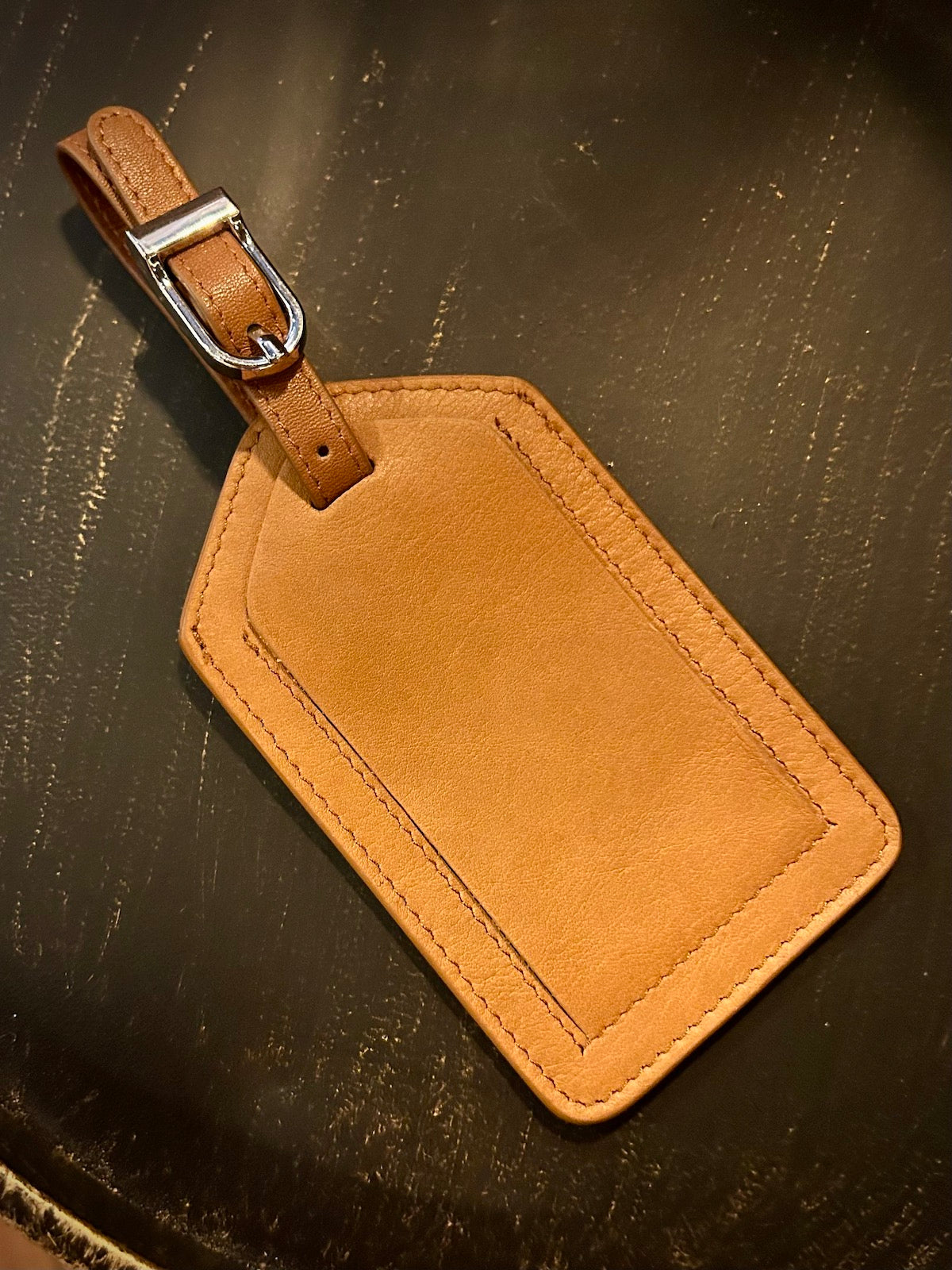 Saddle Leather Luggage Tag