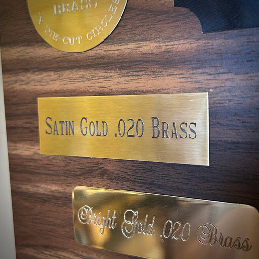 Satin Brass Plate (any size)
