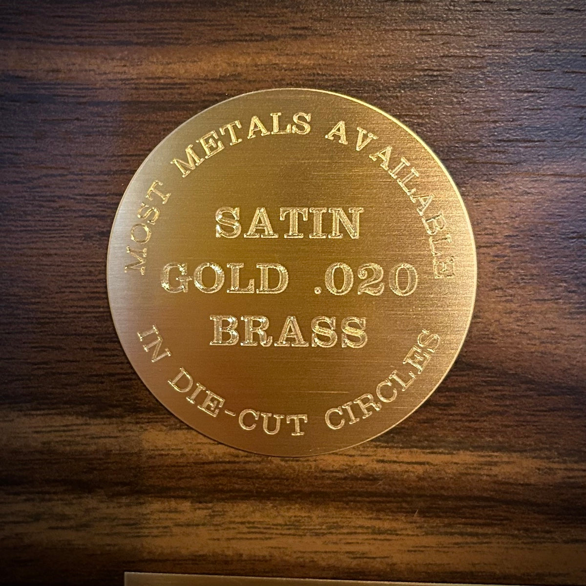 Satin Brass Plate (any size)