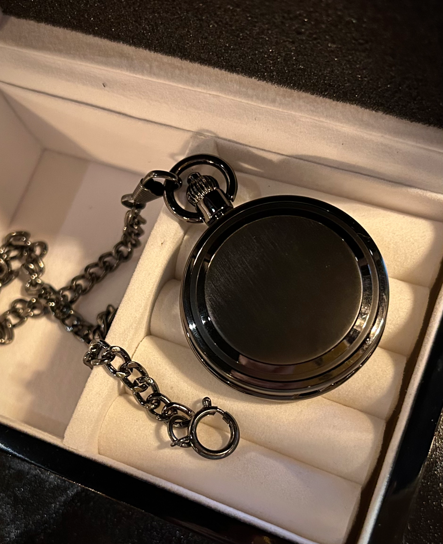 Satin Gunmetal Mechanical Pocket Watch