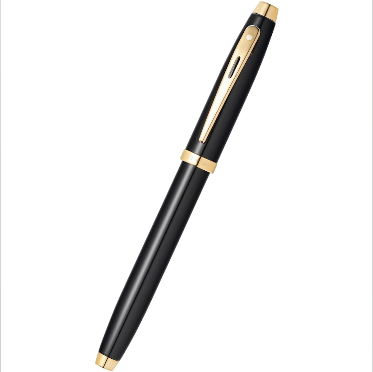 Sheaffer 100 Glossy Black with Gold Trim Fountain Pen