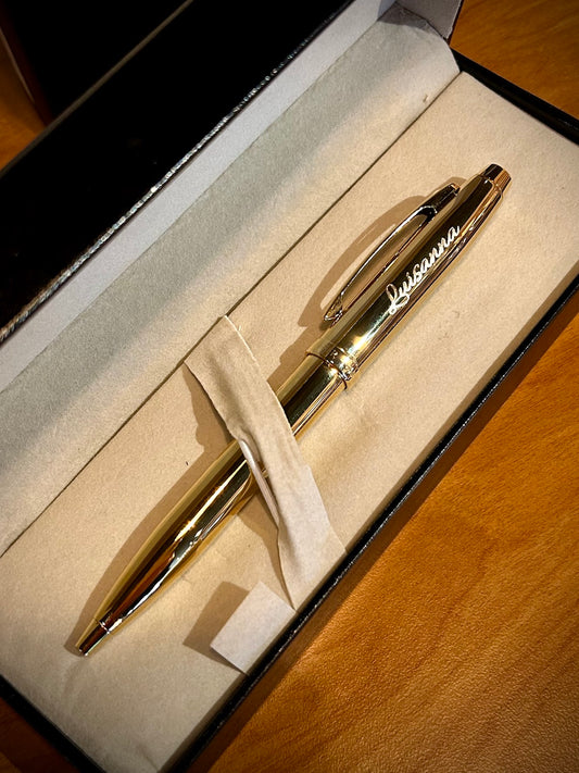 Sheaffer 100 Glossy PVD Gold with Gold Trim Ballpoint Pen
