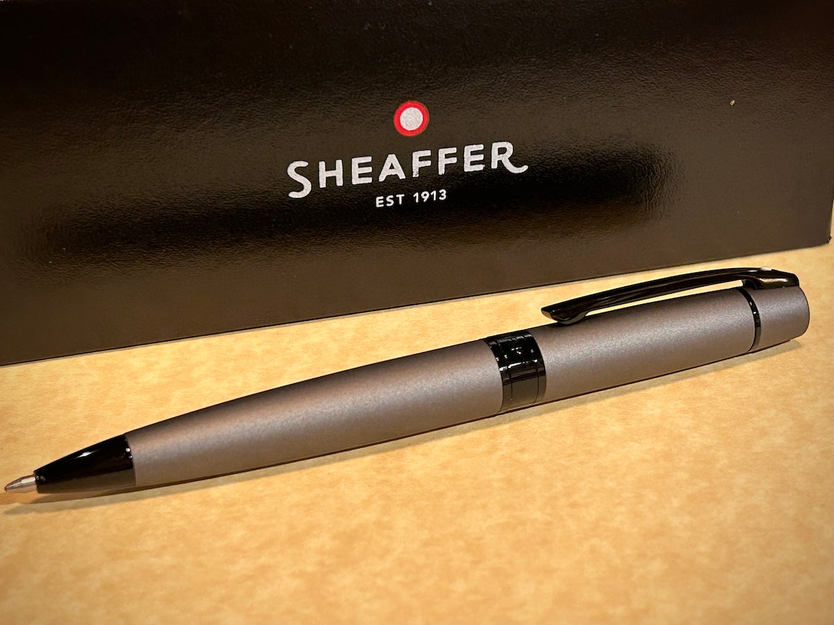 Sheaffer 300 Matte Gray with Polished Black Trim Ballpoint Pen