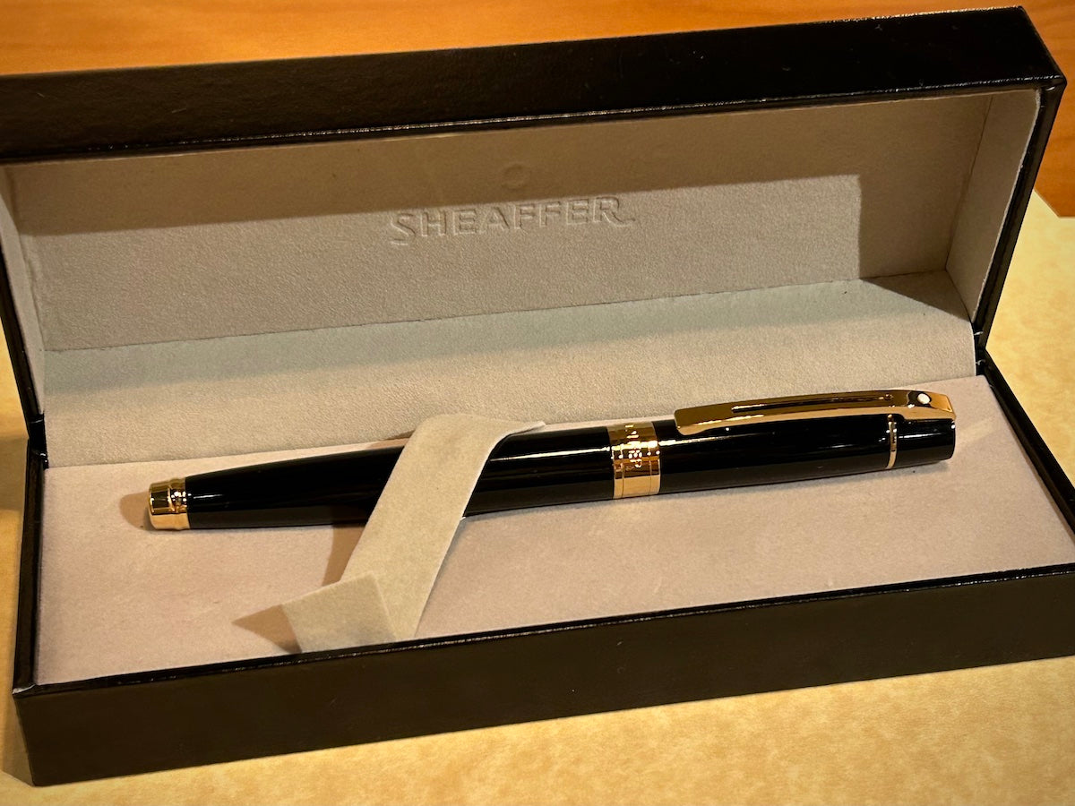Sheaffer 300 Glossy Black with Gold Trim Rollerball Pen