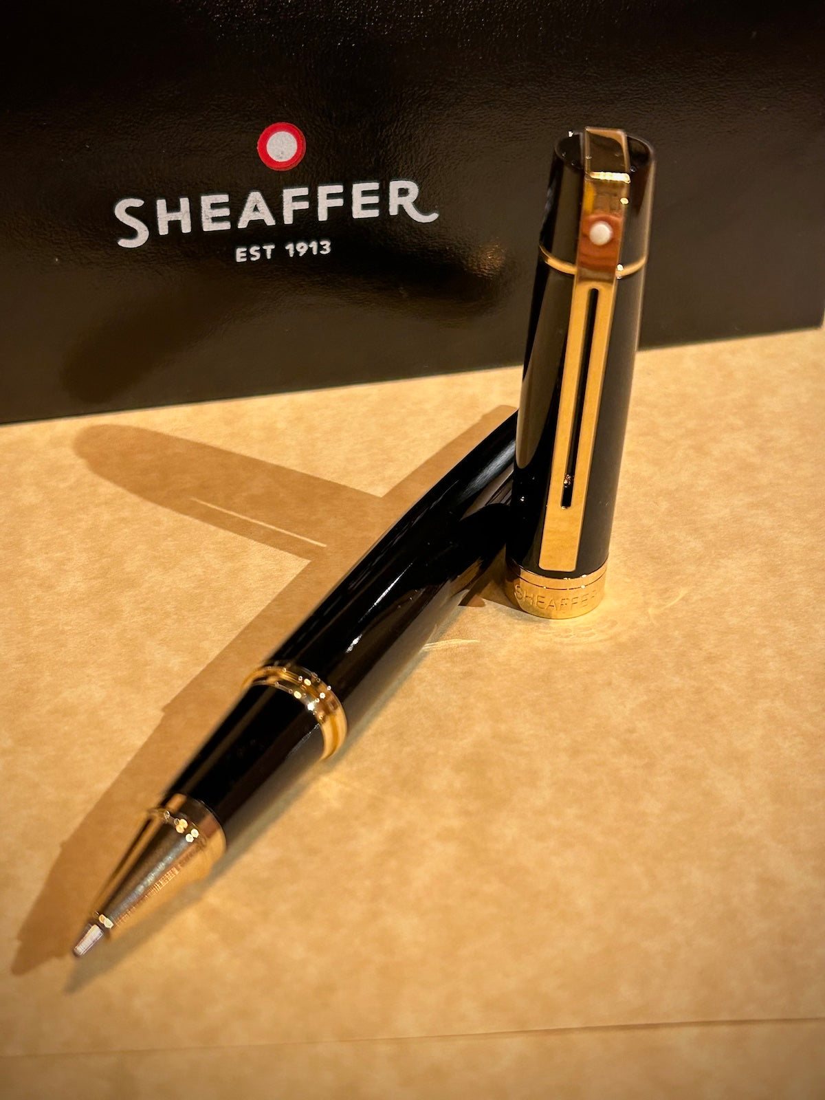Sheaffer 300 Glossy Black with Gold Trim Rollerball Pen