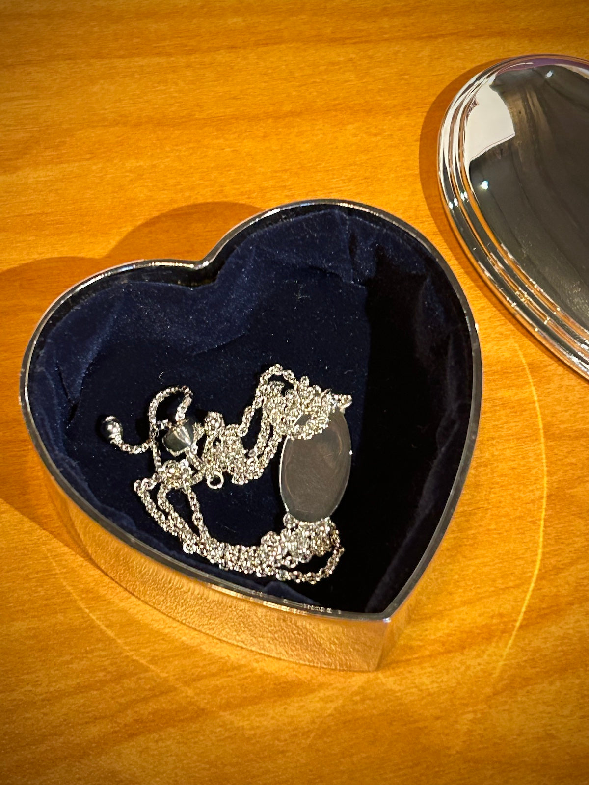 Silver 3" Heart Jewelry Box