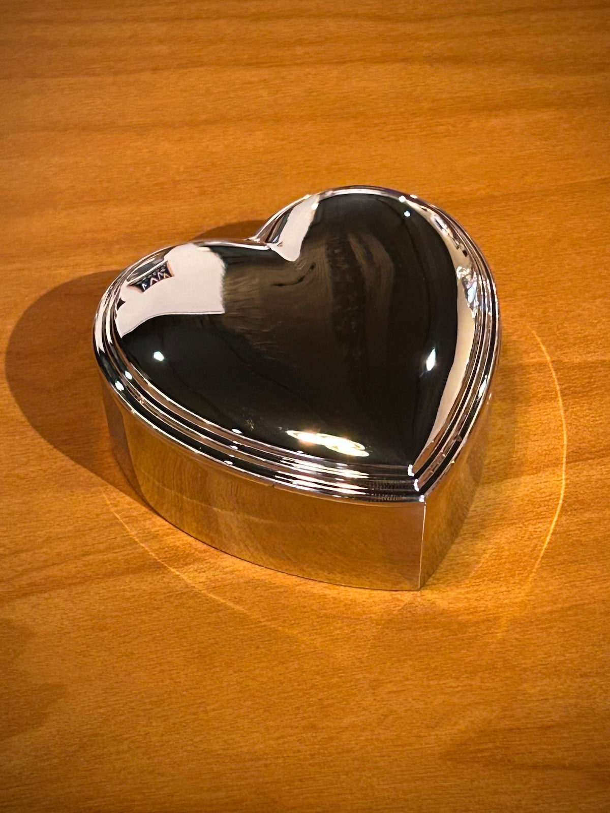 Silver 3" Heart Jewelry Box